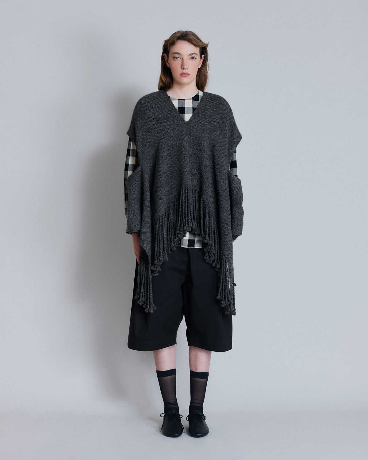 PONCHO C´CHARA GRANDE GRIS