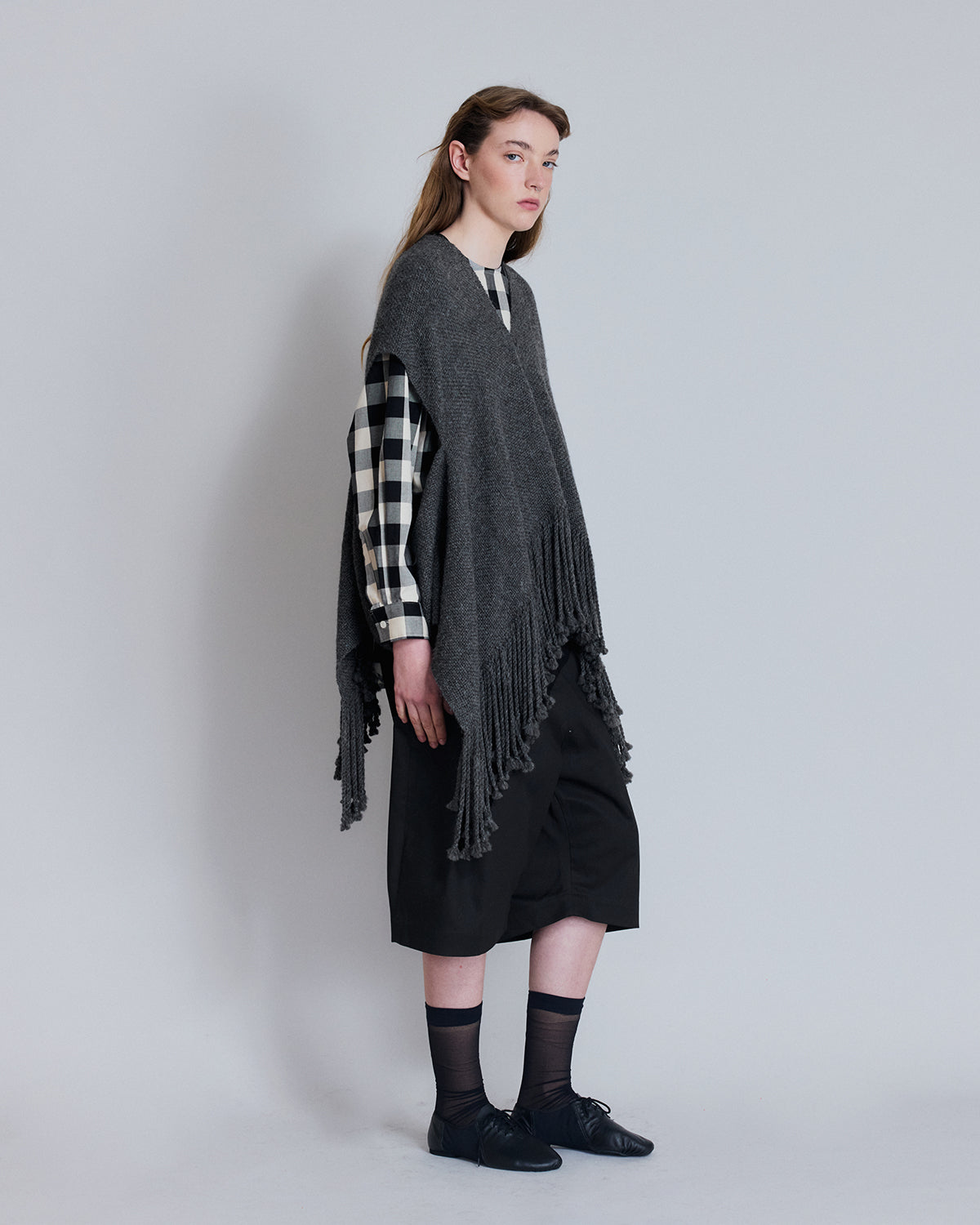 PONCHO C´CHARA GRANDE GRIS