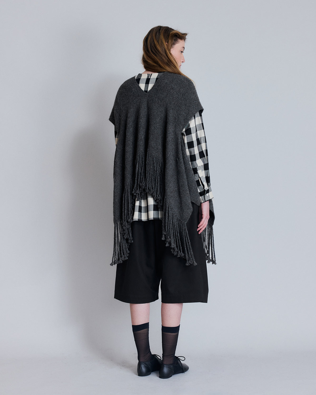 PONCHO C´CHARA GRANDE GRIS