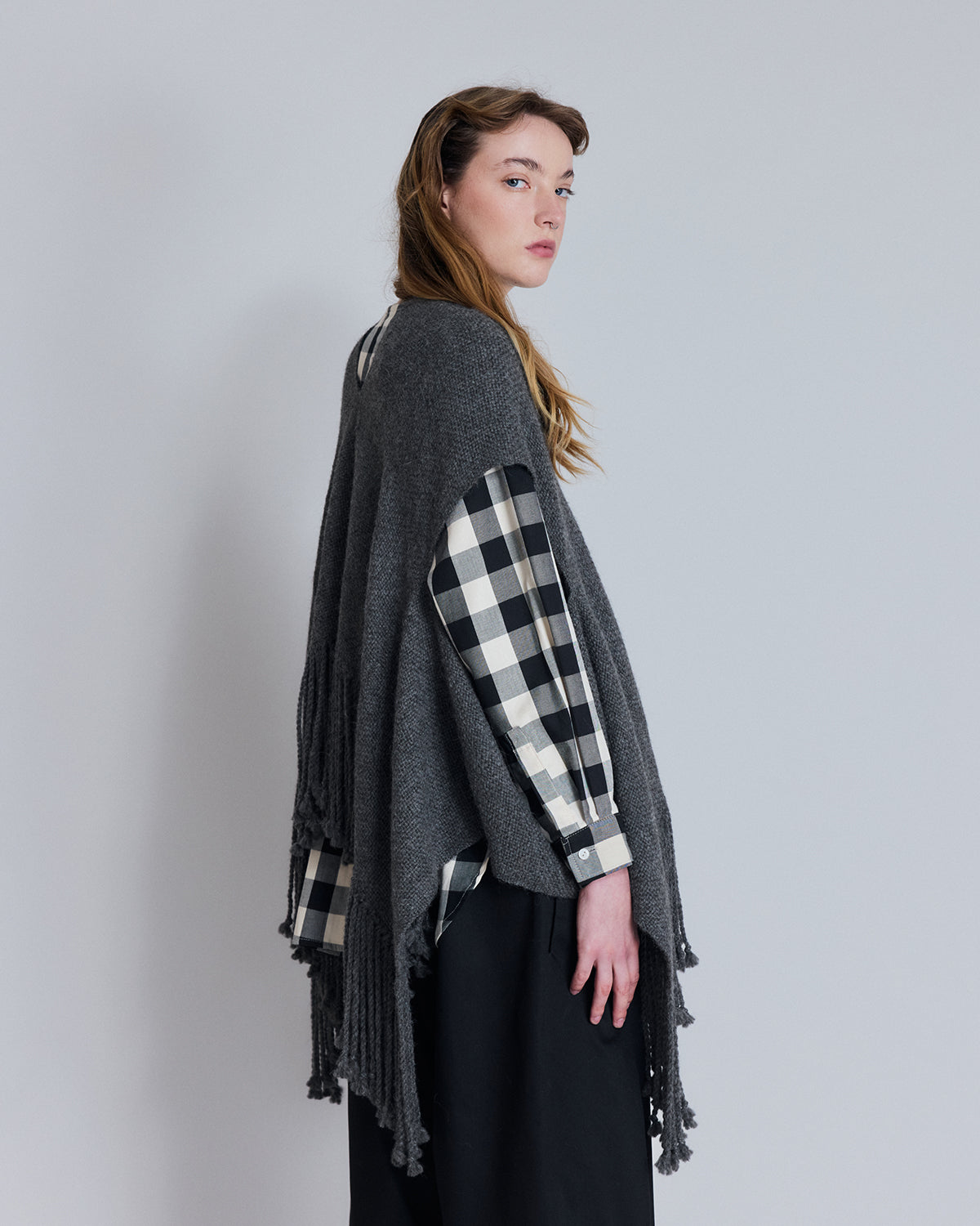 PONCHO C´CHARA GRANDE GRIS